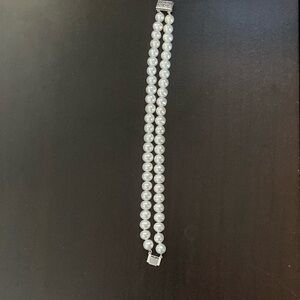 Blue Nile double-strand freshwater cultured pearl bracelet w/14K gold clasp